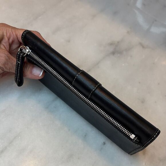 Coach Wallet Signature Stripe Leather Full Sized Wallet (#2) - Picture 10 of 15